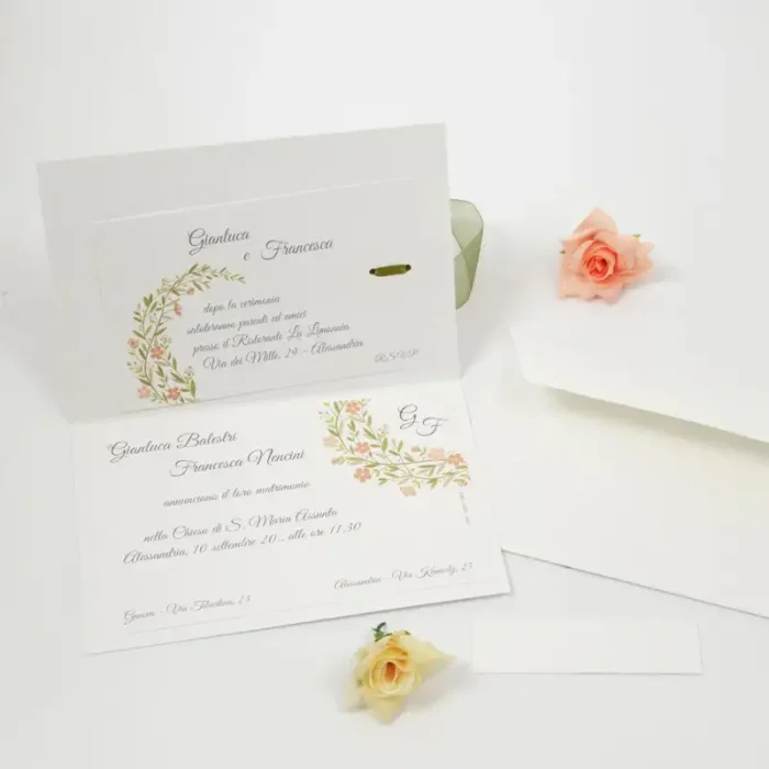 partecipazione nozze elegante